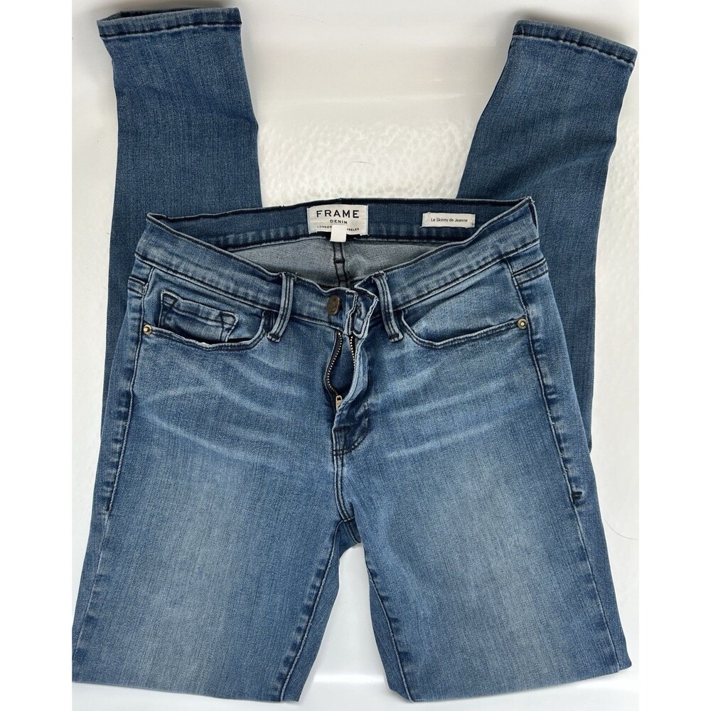 FRAME Le Skinny de Jeanne Jeans 27 Mid Rise Medium Wash